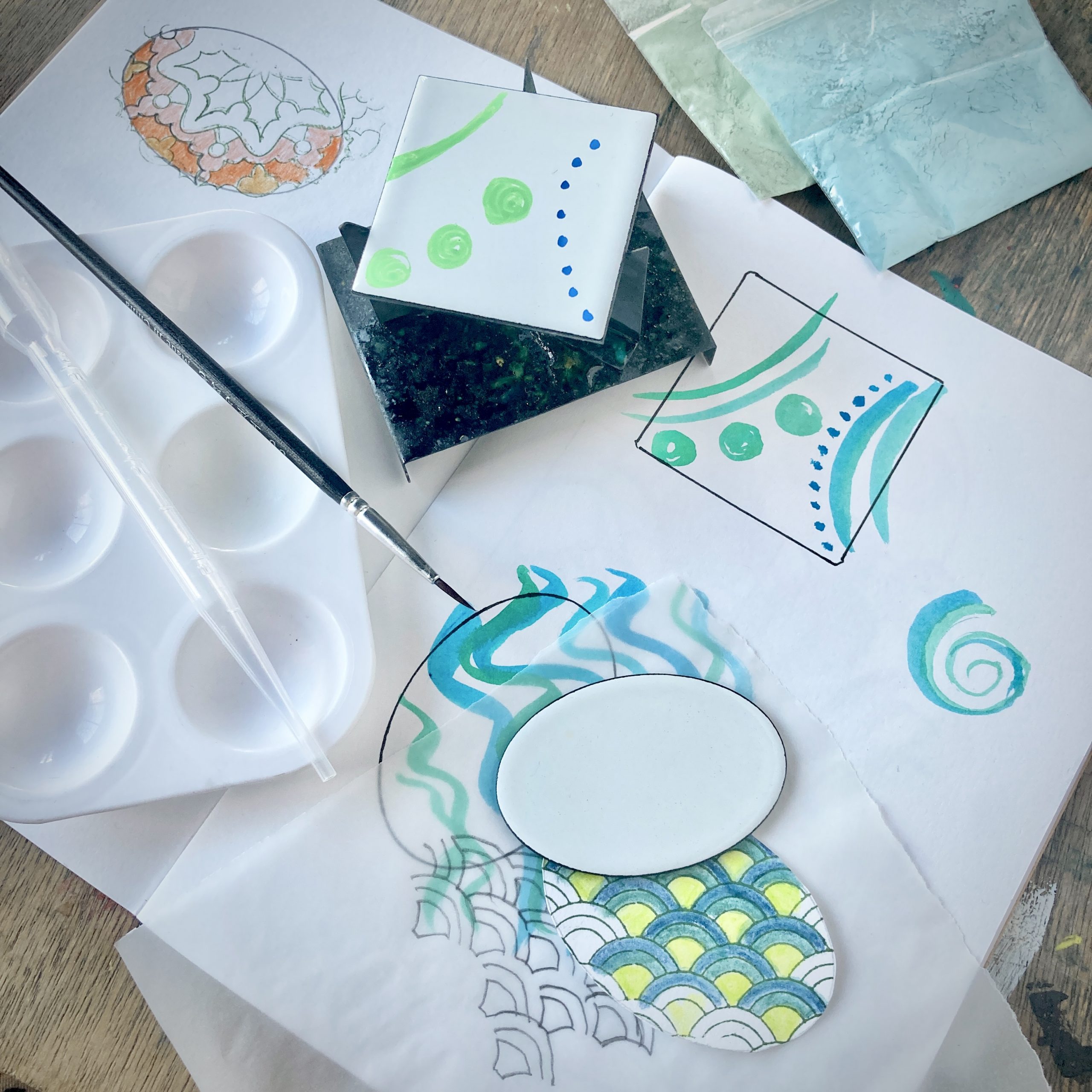 Painting with Enamel & Lustres