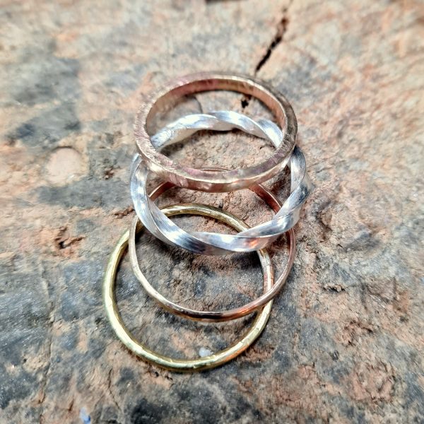 Simple Silver Rings Made In Workshop