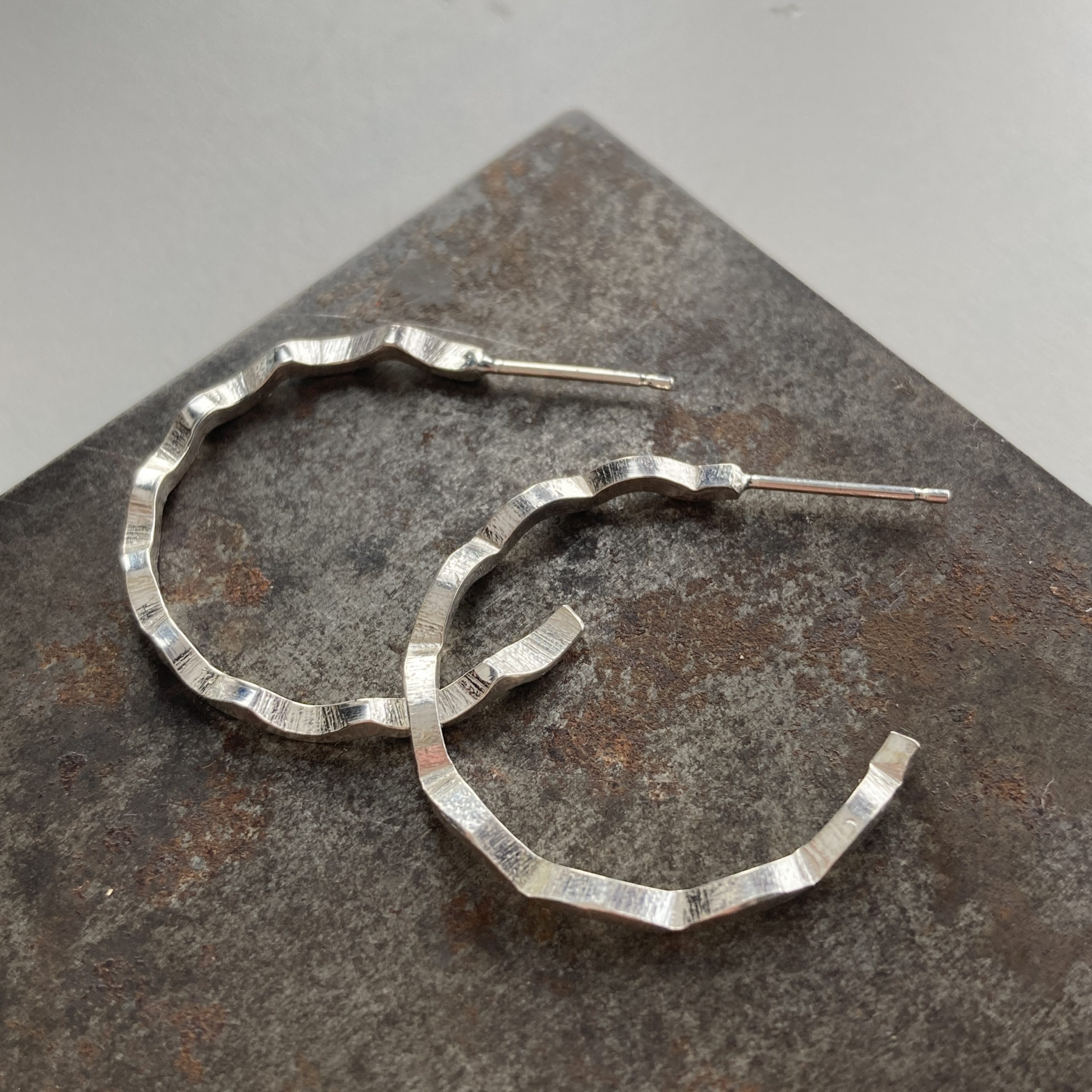 Silver Hoop Earrings - Image 6