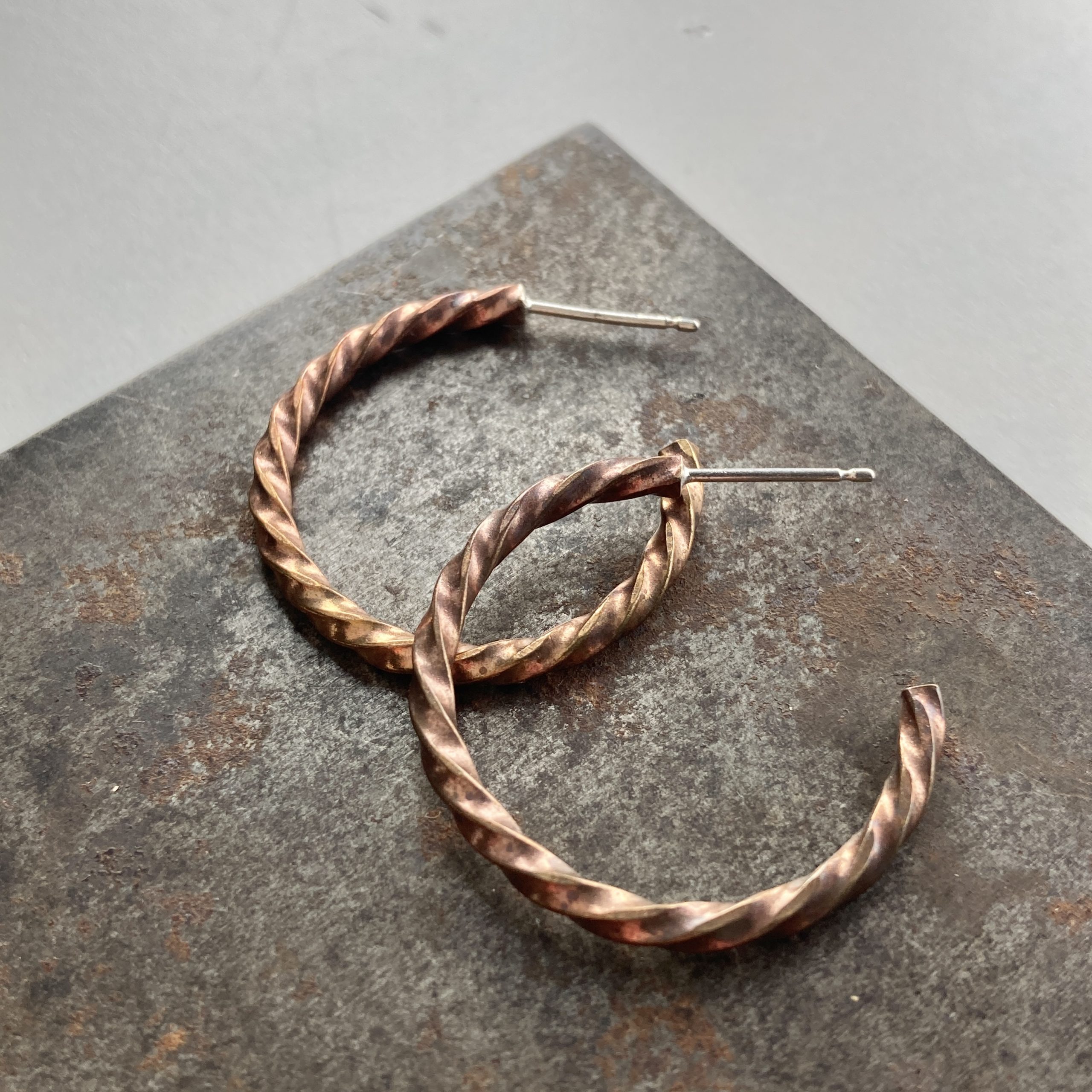 Silver Hoop Earrings - Image 2