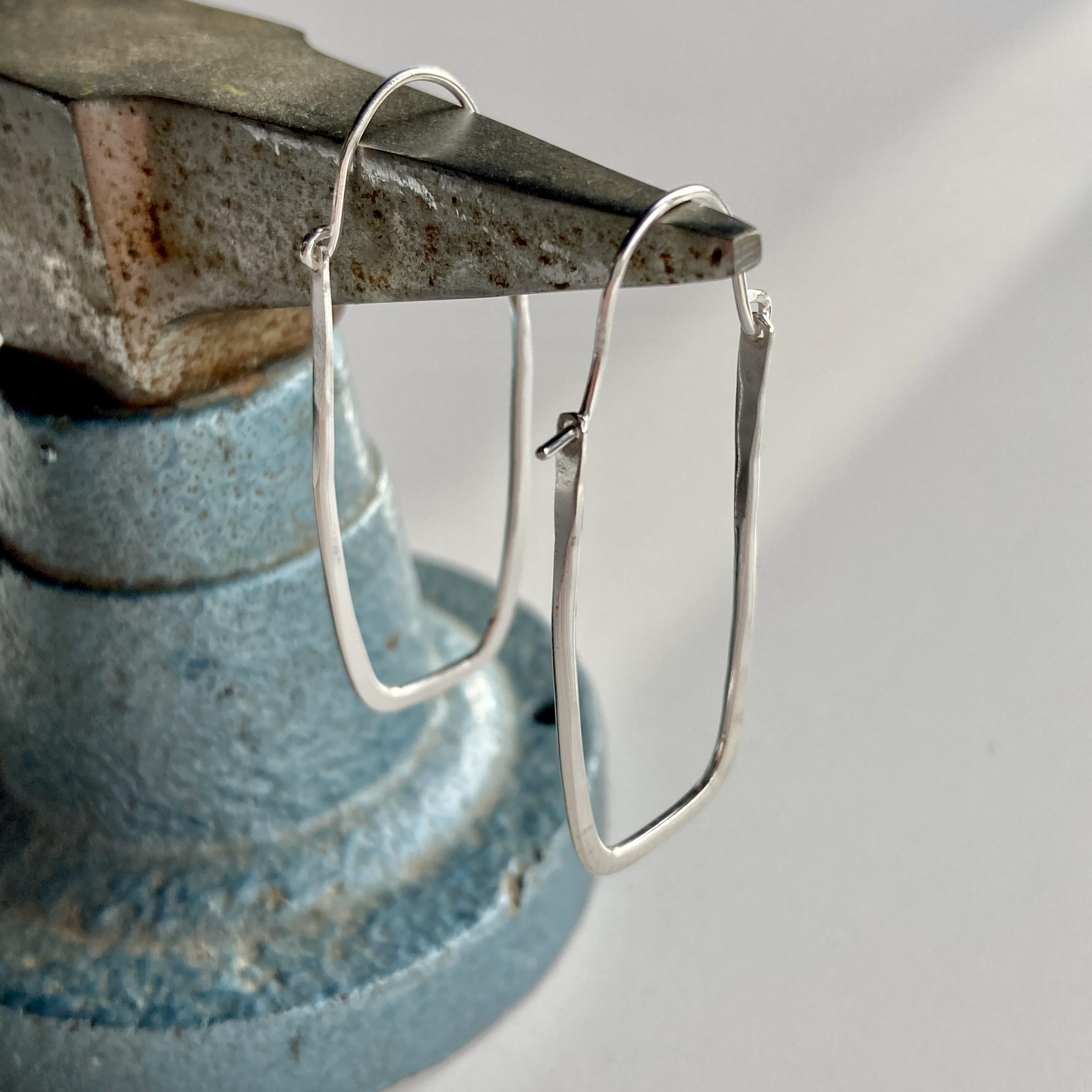 Silver Hoop Earrings - Image 5