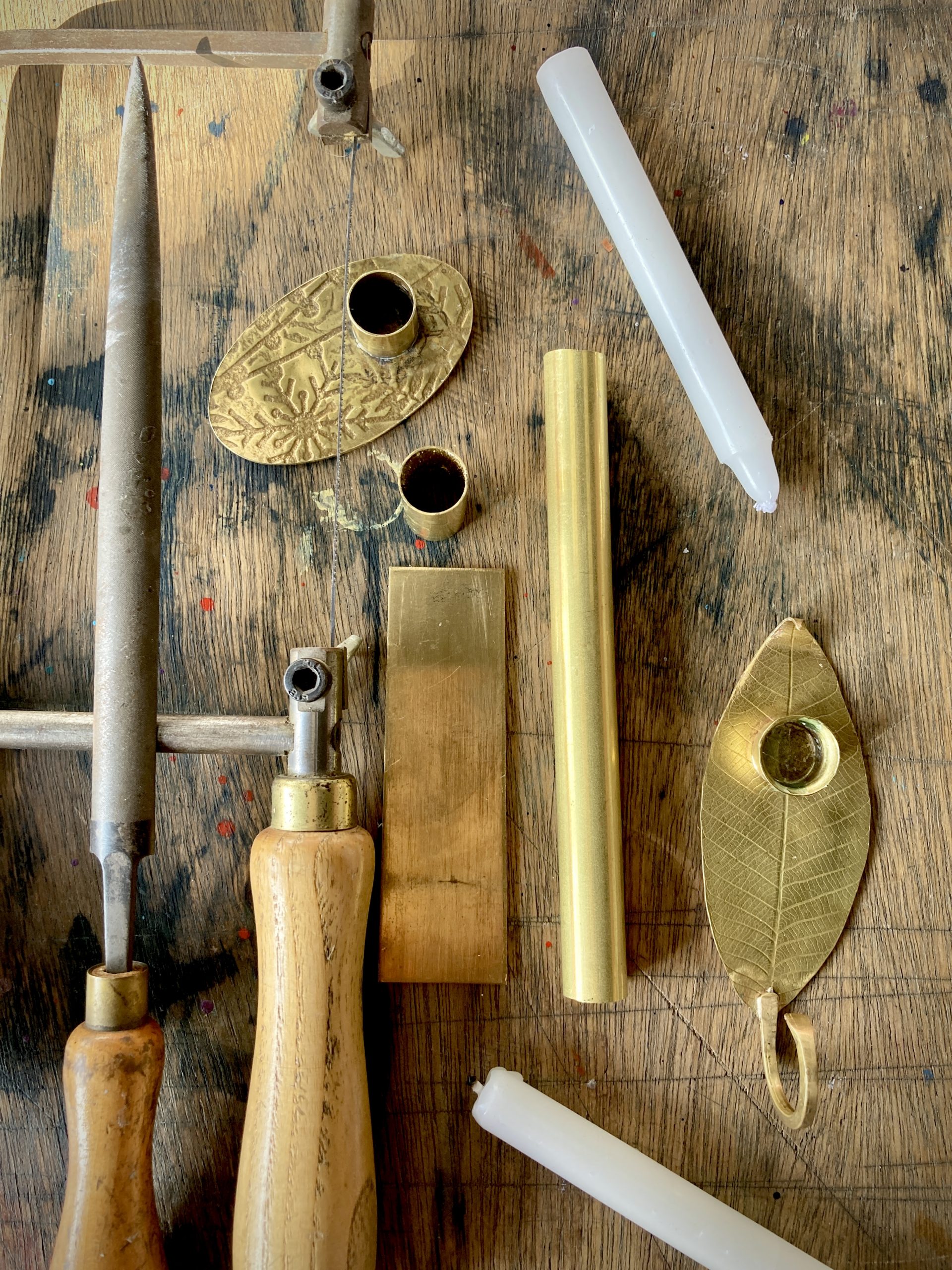 Festive Brass Candle Holder - Image 2