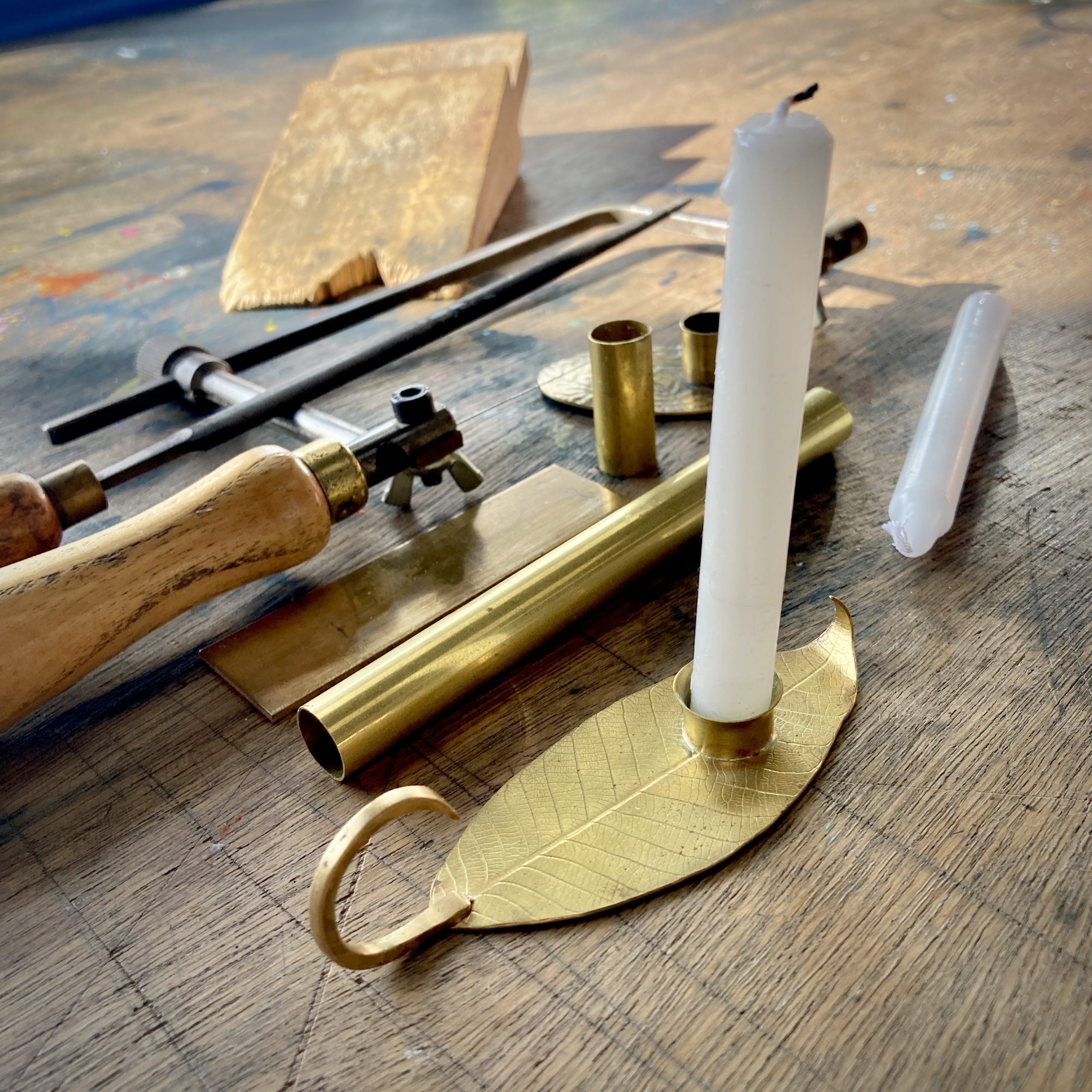 Festive Brass Candle Holder - Image 6