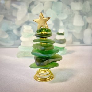 Christmas Tree made from Seaglass in Workshop