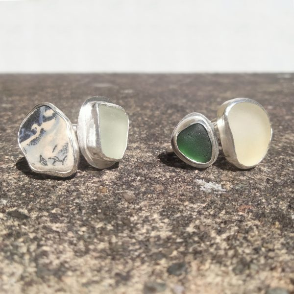 Silver Sea Glass Rings - Image 2