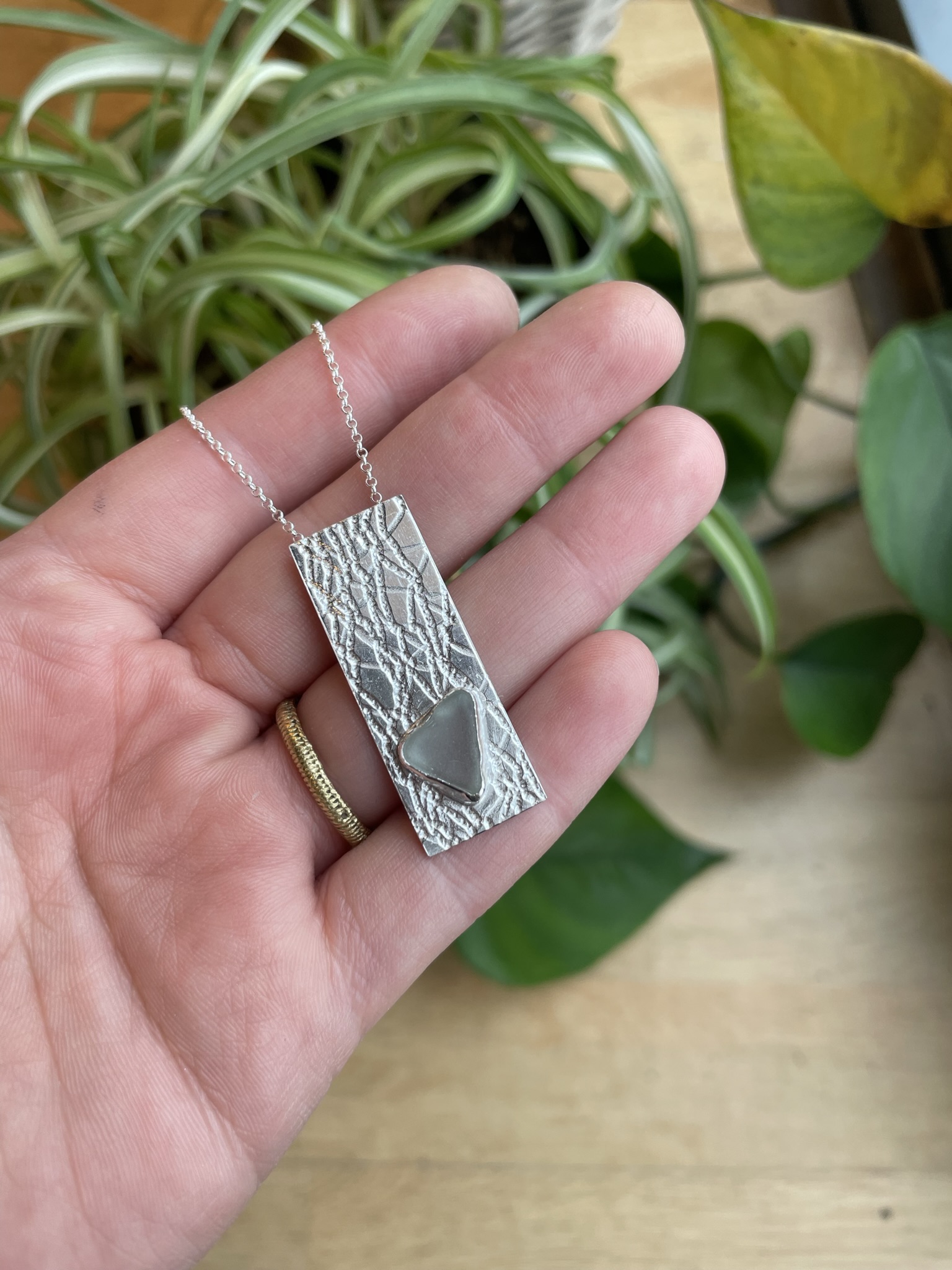 Sea Glass Pendant & Earrings in Silver – Beginner Summer Workshop - Image 3