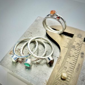 Stacking Gemstone Rings