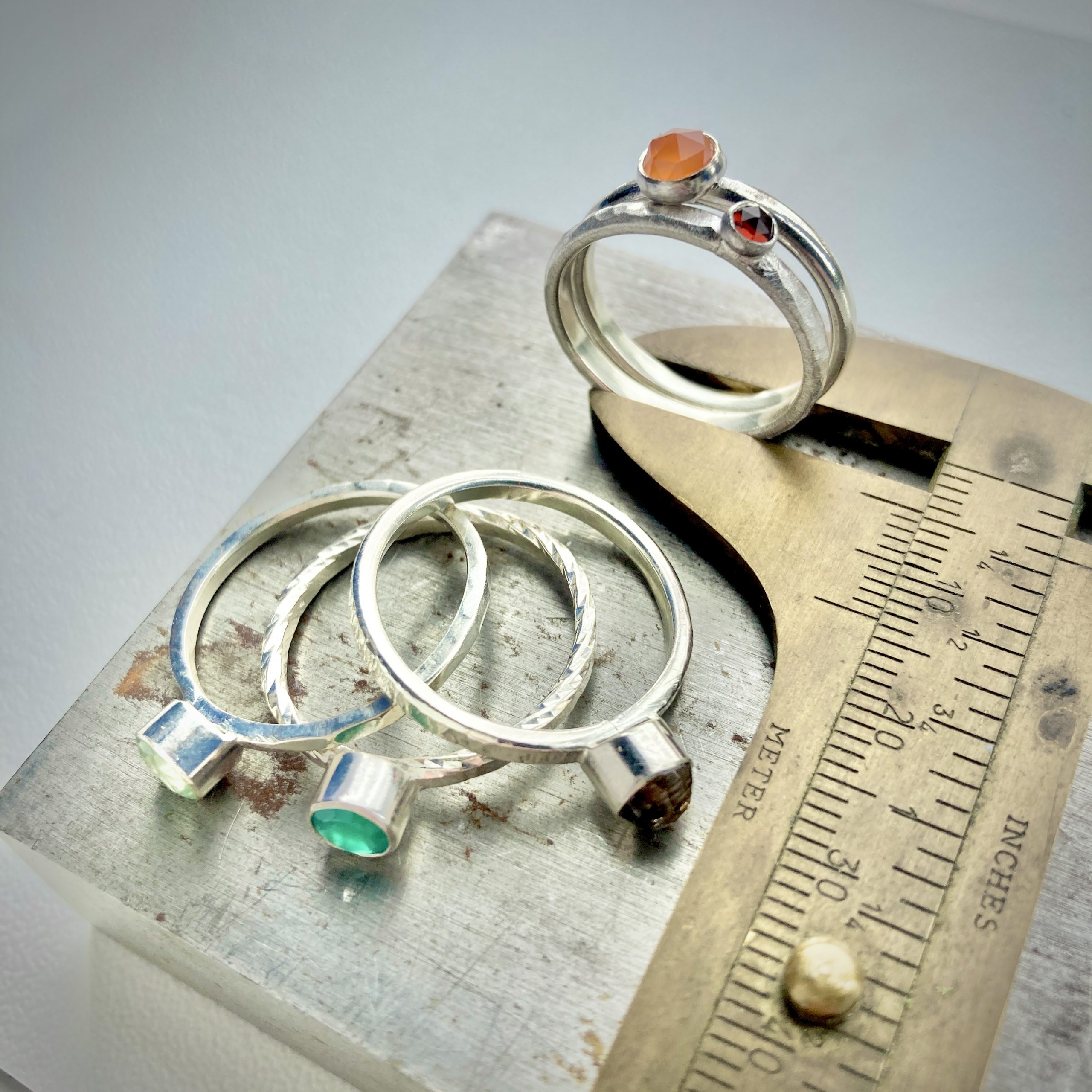 Stacking Gemstone Rings